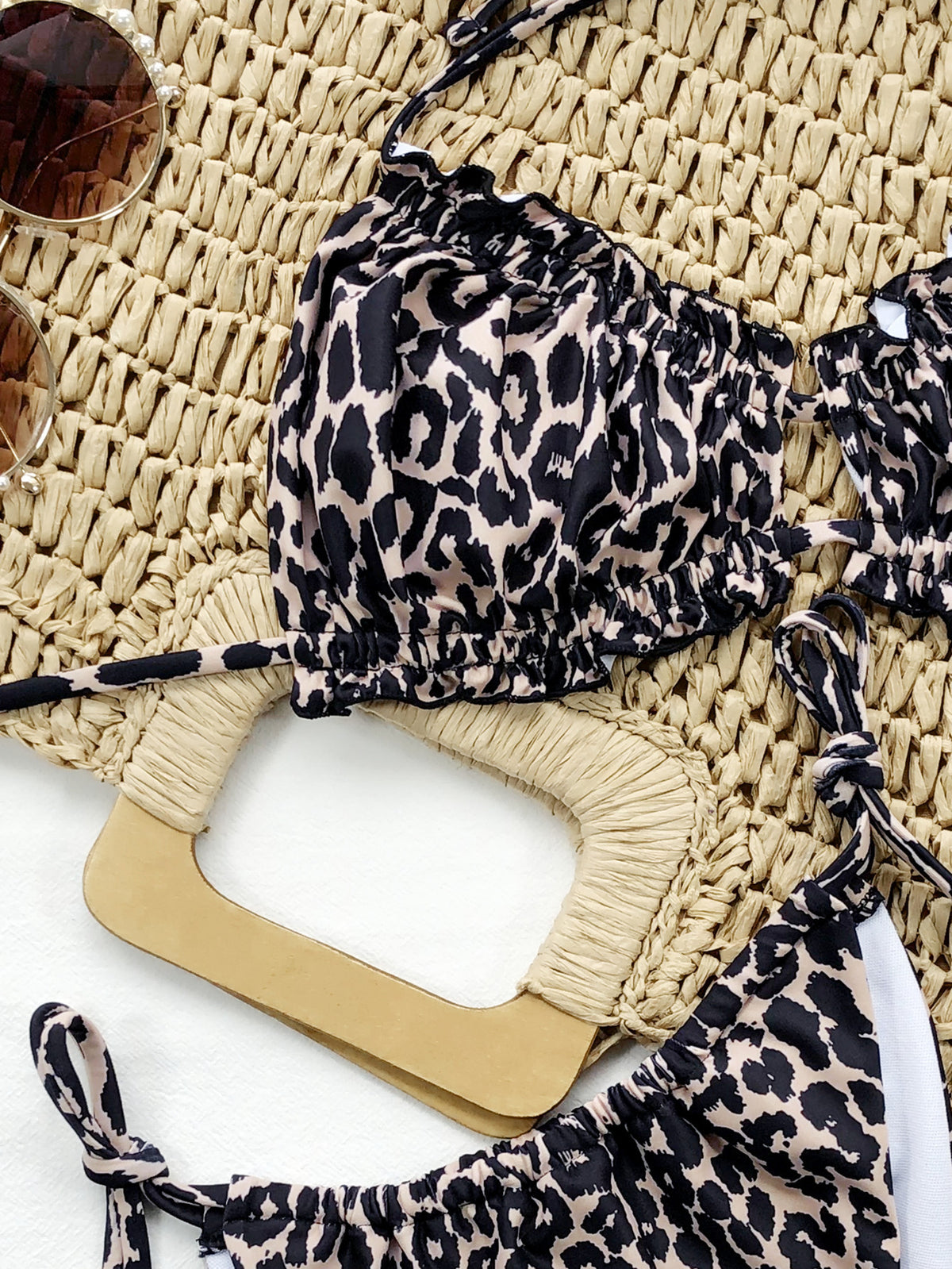 Frill Halter Neck Bikini Set – Women&