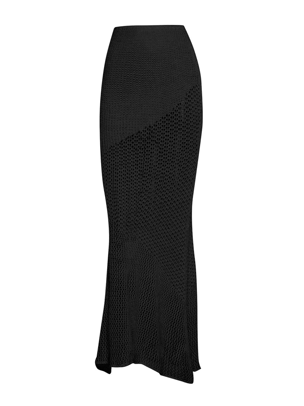 Tied Long Sleeve Cover Up Set openwork design