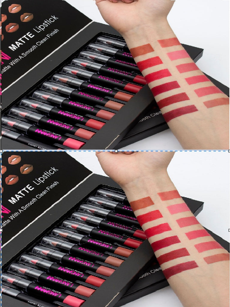 Matte lipstick set multiple lip colors