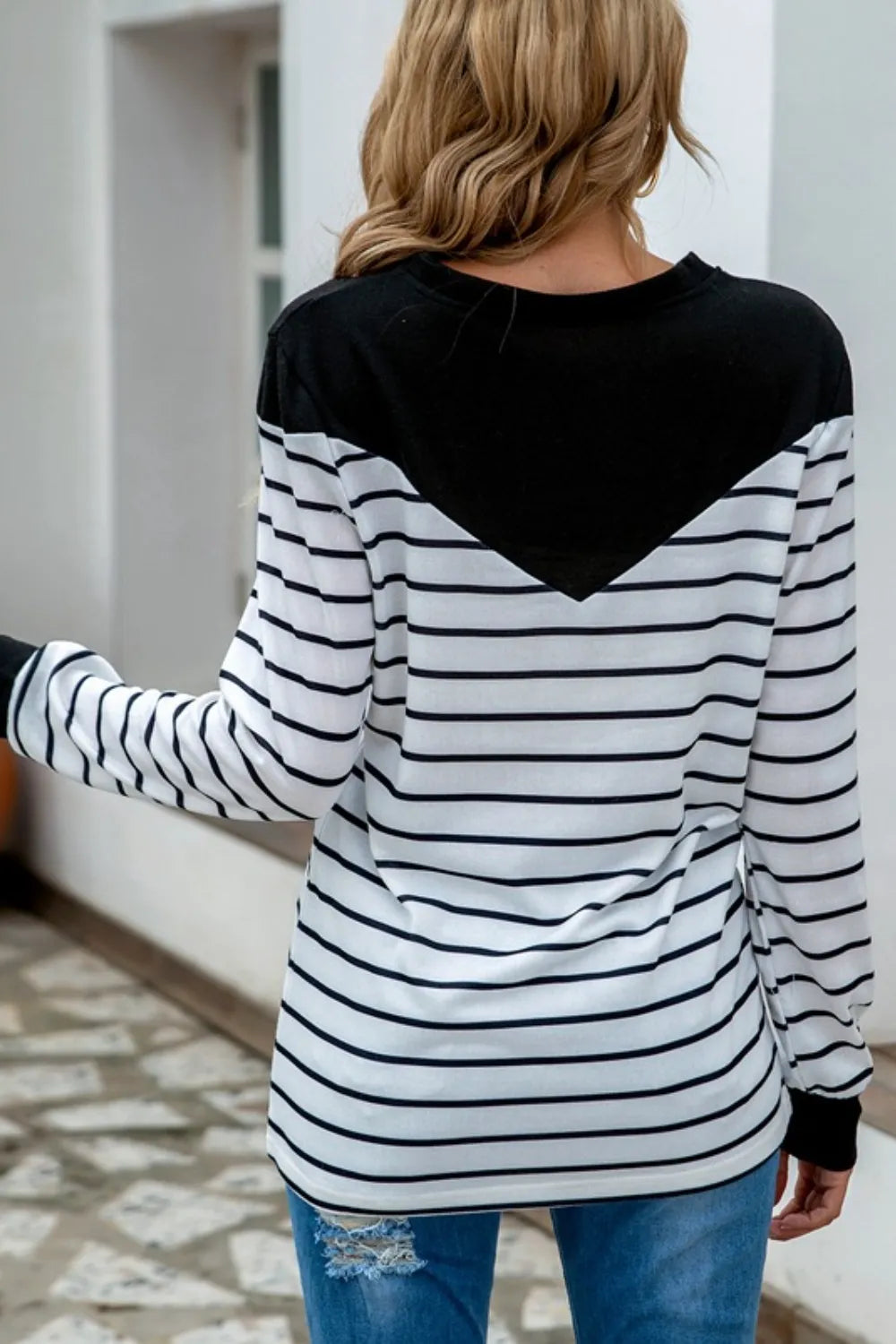 Striped Long Sleeve T-Shirt long sleeve detail