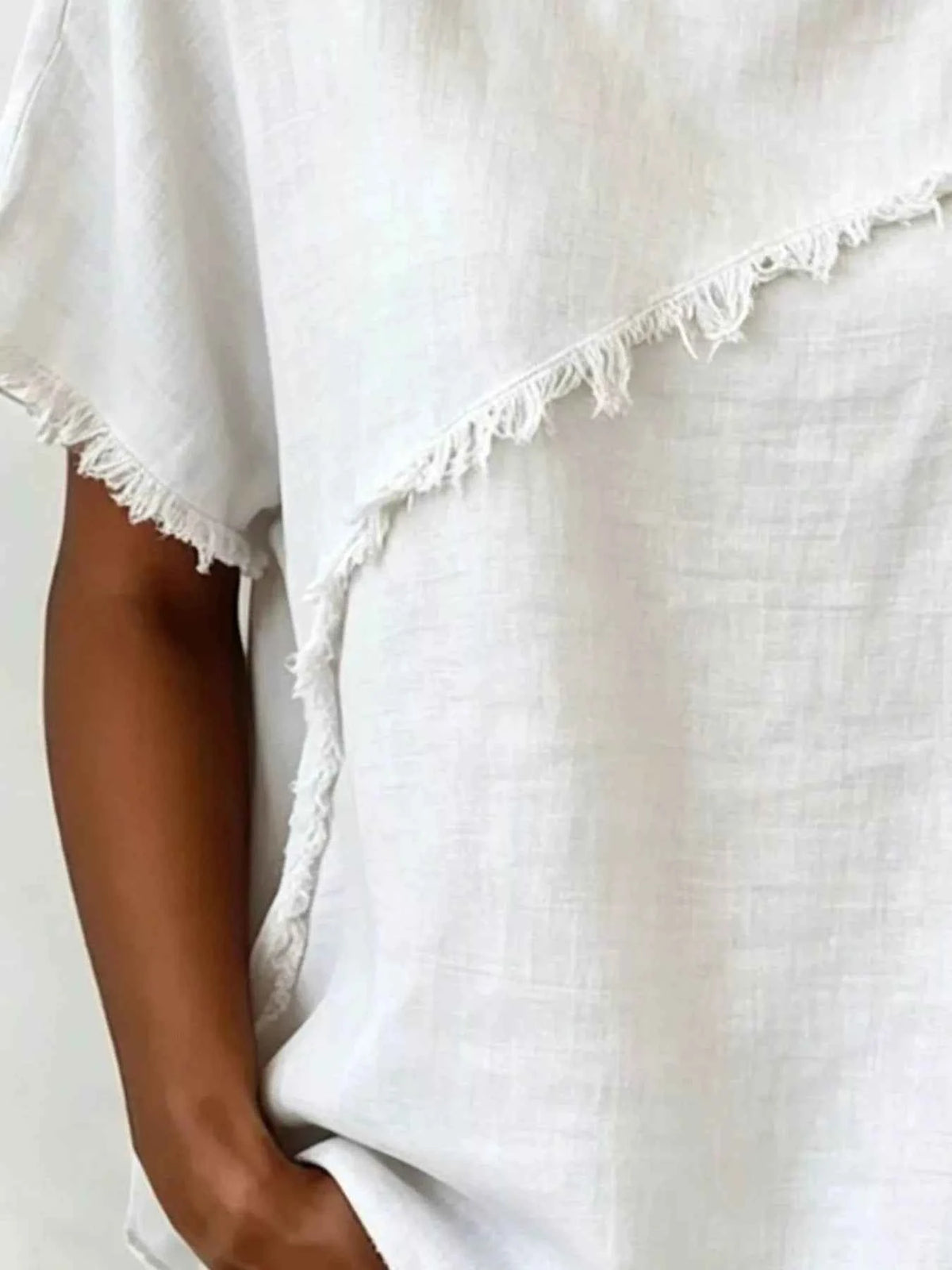 Upgrade Your Look with Our Plus Size Frayed Hem Top for Effortless Chic