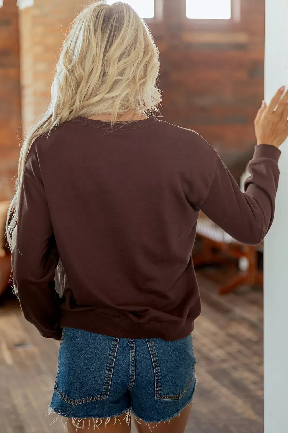 PRAY Crew Neck Sweatshirt women&