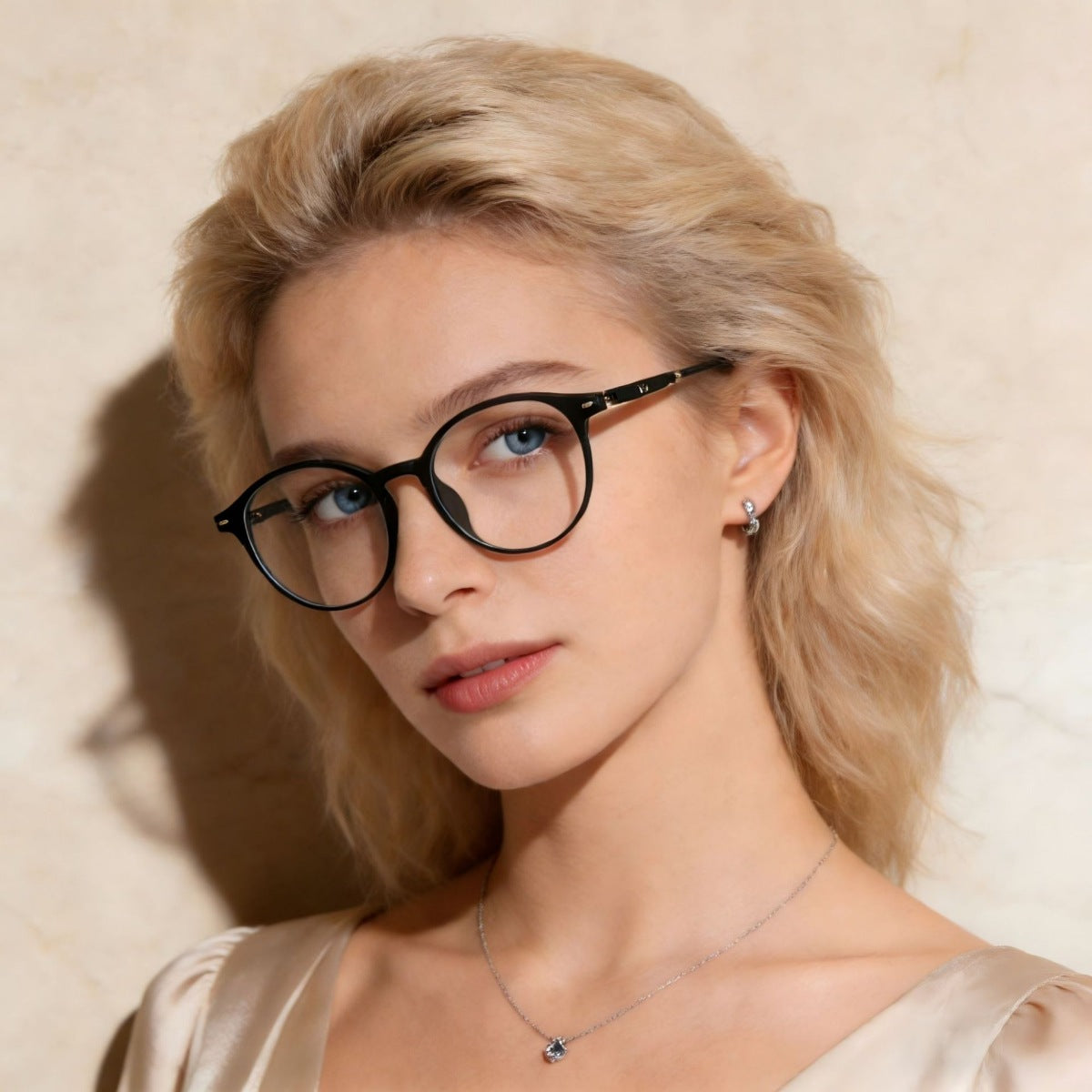 Classic Round Frame Glasses front view