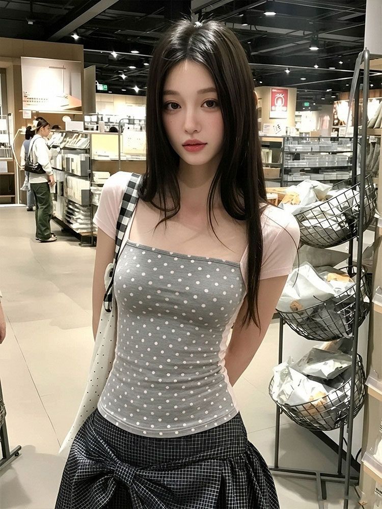 Korean Style Polka Dot T-Shirt polka dot pattern