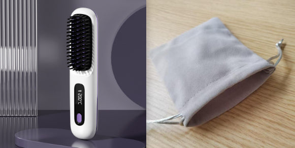 Wireless hair straightener brush for smooth hair