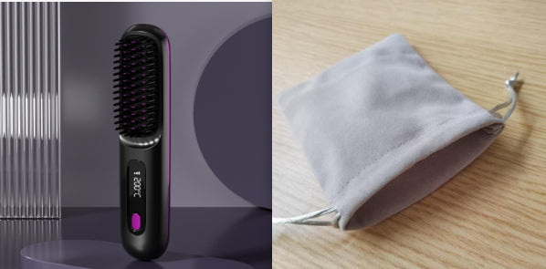 Wireless hair straightener brush for smooth hair