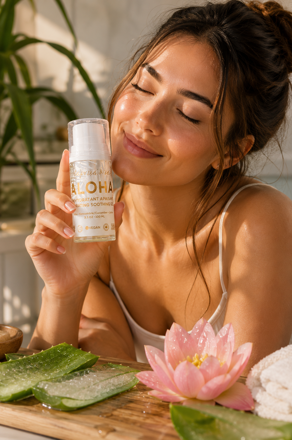 Aloe vera soothing gel for face and body