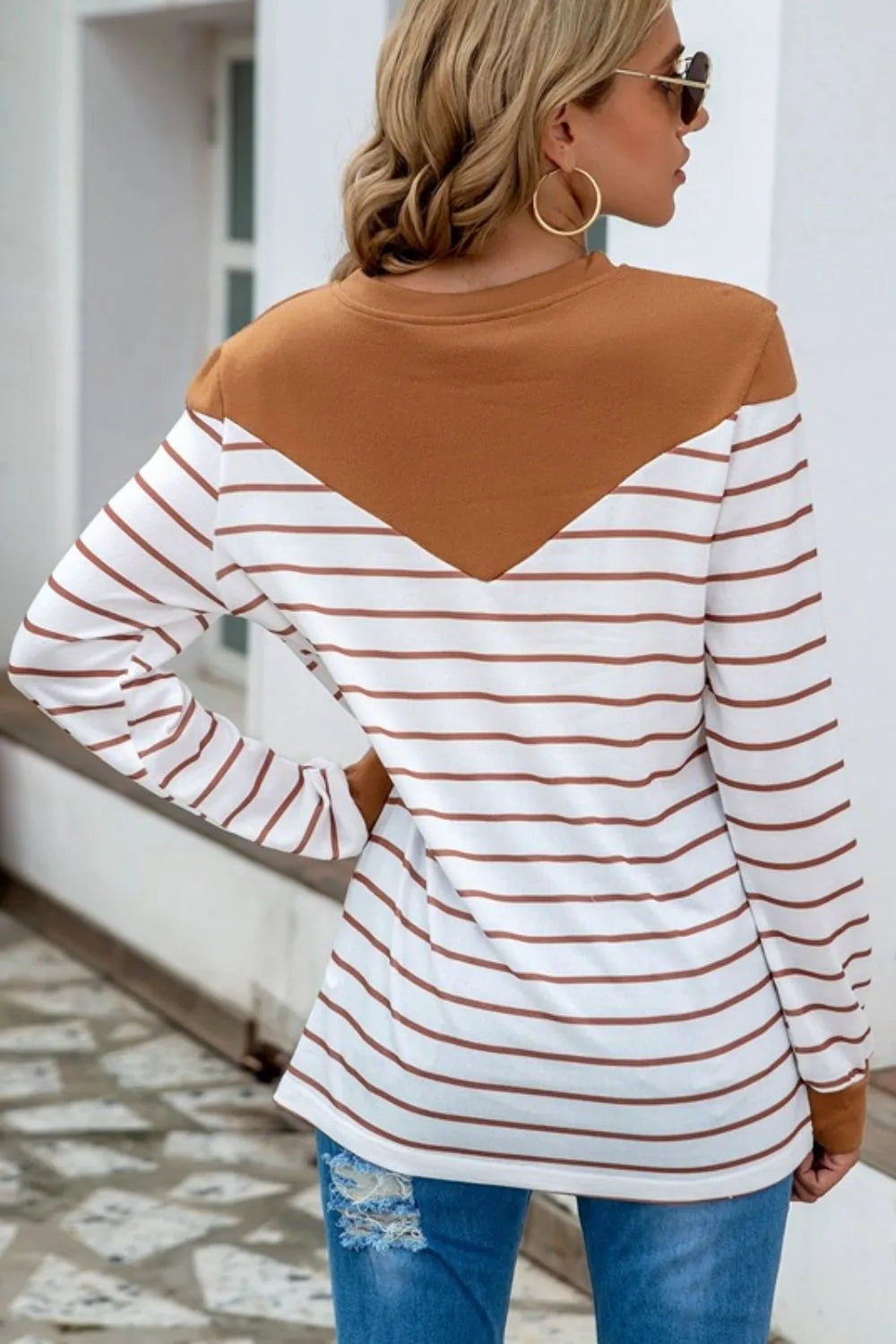 Striped Long Sleeve T-Shirt long sleeve detail
