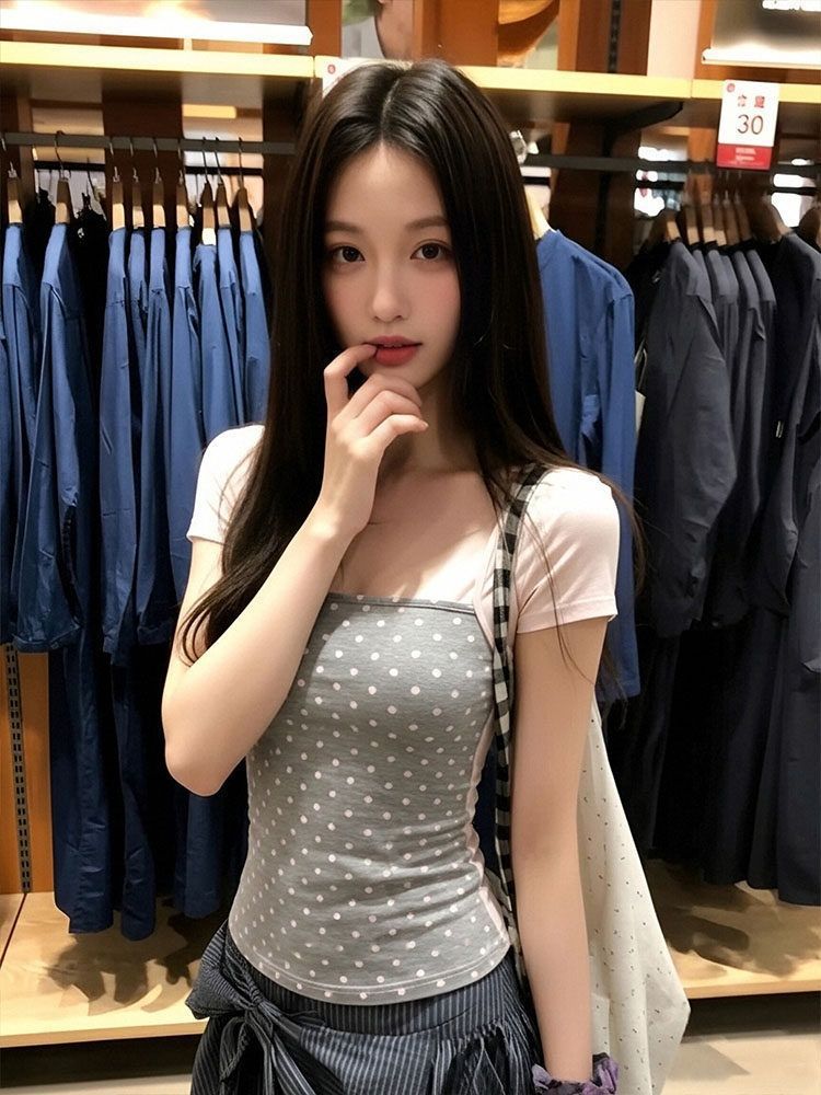 Korean Style Polka Dot T-Shirt polka dot pattern