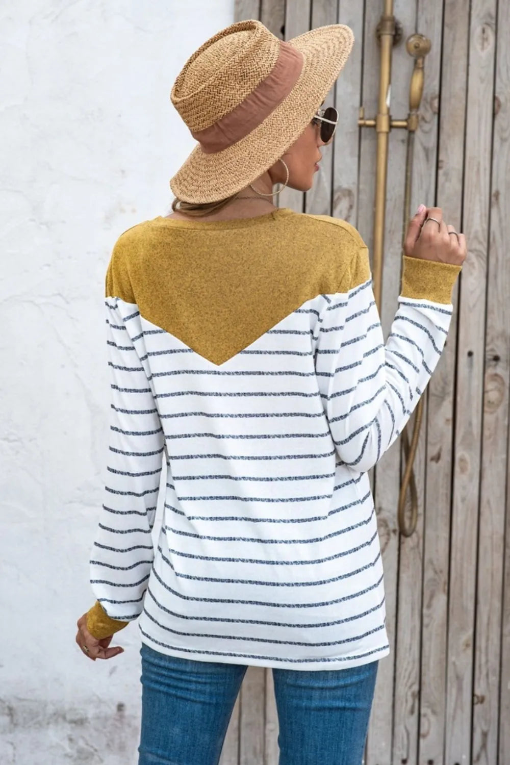 Striped Long Sleeve T-Shirt long sleeve detail