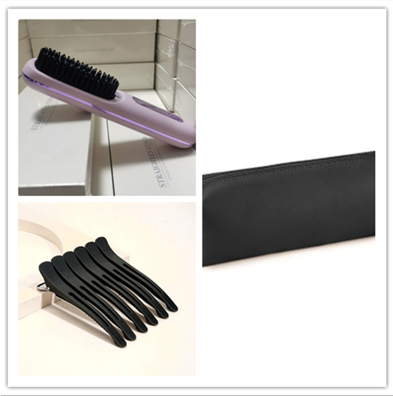 Wireless hair straightener brush for smooth hair