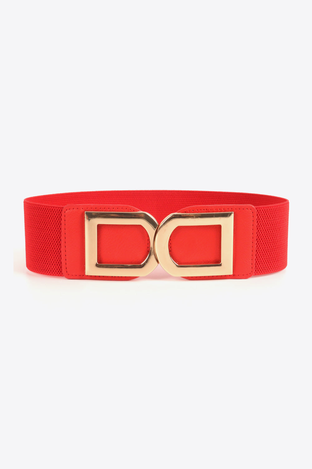 Double D Buckle PU Belt double buckle detail