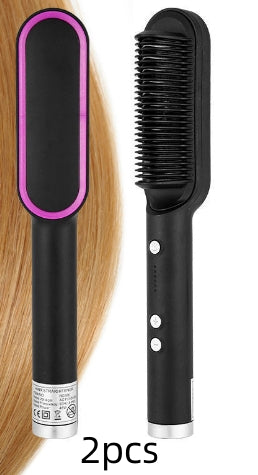 2-in-1 hair straightener and curling comb for versatile hairstyles