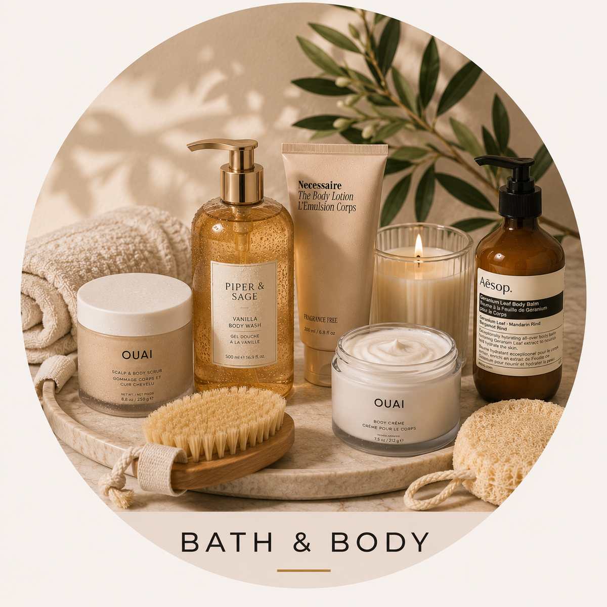 Bath and body care products collection