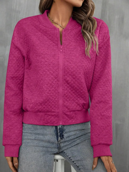 Zip Up Long Sleeve Jacket long sleeve design