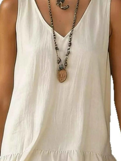 Elevate Your Wardrobe with Our Plus Size Ruffled Hem V-Neck Dress