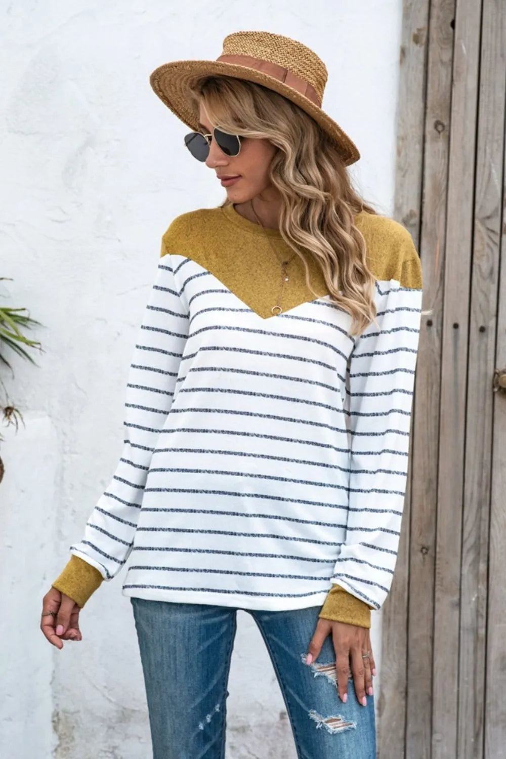 Striped Long Sleeve T-Shirt long sleeve detail