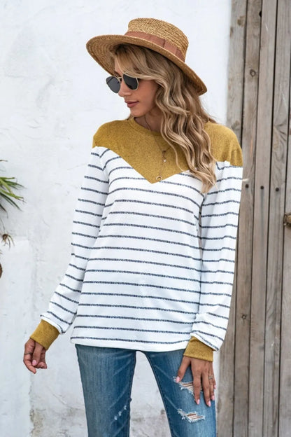 Striped Long Sleeve T-Shirt long sleeve detail