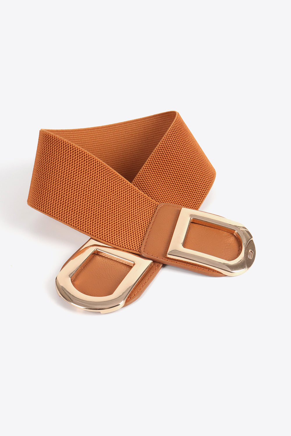 Double D Buckle PU Belt double buckle detail