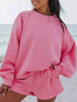 Stay Cozy and Stylish with Our Relaxed Fit Sweatshirt and Shorts Set