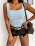 Square Neck Wide Strap Tank wide strap detail