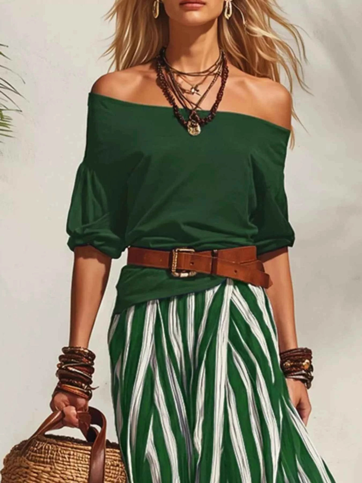 Stylish Off Shoulder Maxi Skirt Set for Effortless Fashion