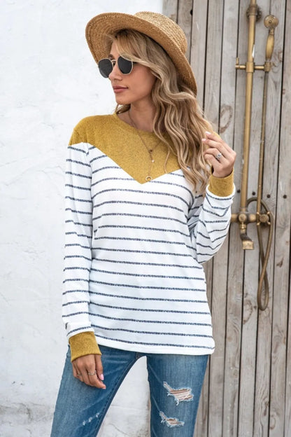 Striped Long Sleeve T-Shirt long sleeve detail