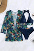 Halter Neck Three-Piece Swim Set three-piece swimwear
