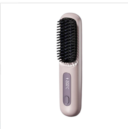 Wireless hair straightener brush for smooth hair