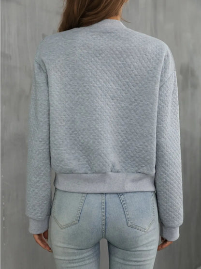 Zip Up Long Sleeve Jacket long sleeve design