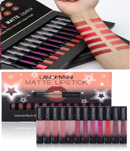 Matte lipstick set multiple lip colors