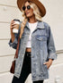 Oversized Button Up Denim Jacket casual style