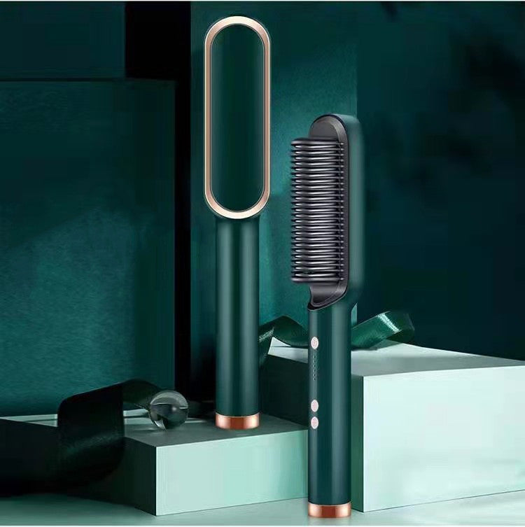 2-in-1 hair straightener and curling comb for versatile hairstyles