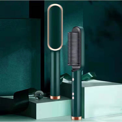 2-in-1 hair straightener and curling comb for versatile hairstyles