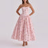 Elegant Summer Flared Strap Dress – Floral Style showcasing flared design and stunning floral patterns for summer elegance.