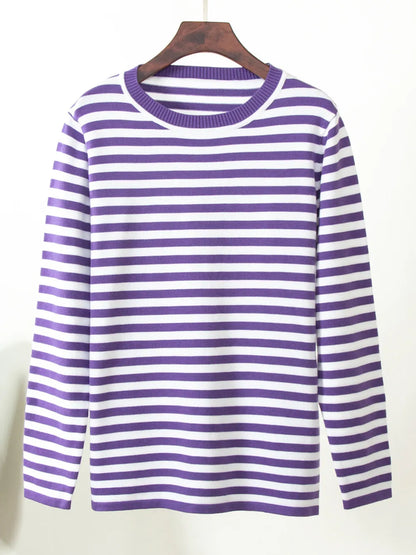 Striped Long Sleeve Sweater styled outfit