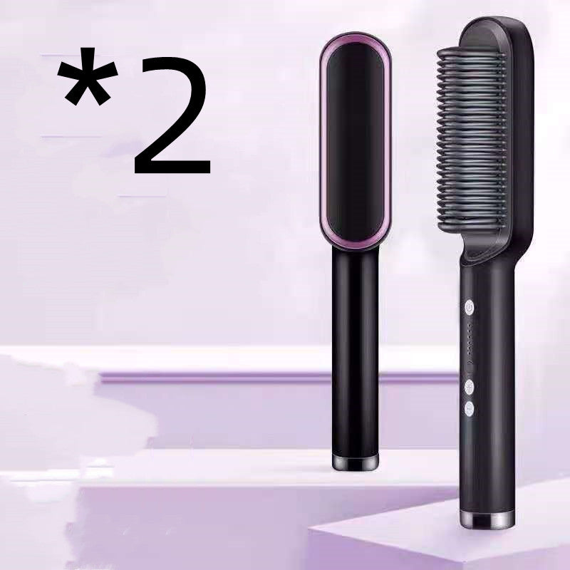 2-in-1 hair straightener and curling comb for versatile hairstyles