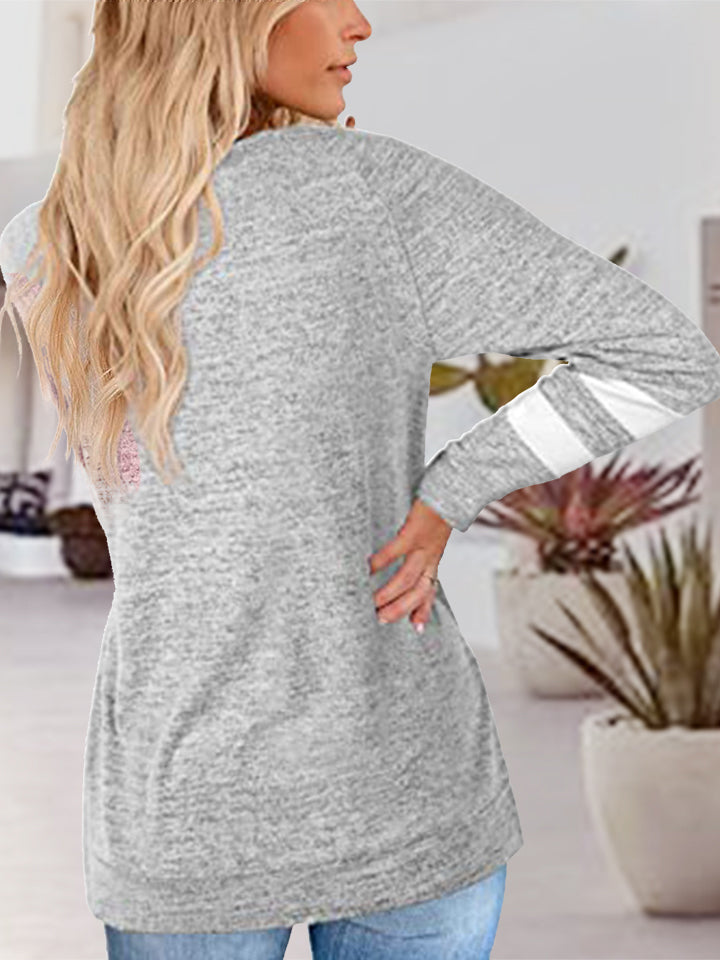 V-Neck Raglan Sleeve T-Shirt styled outfit