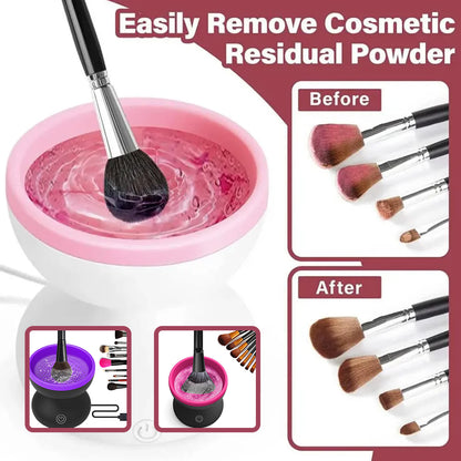 Makeup brush cleaner for cosmetic brushes