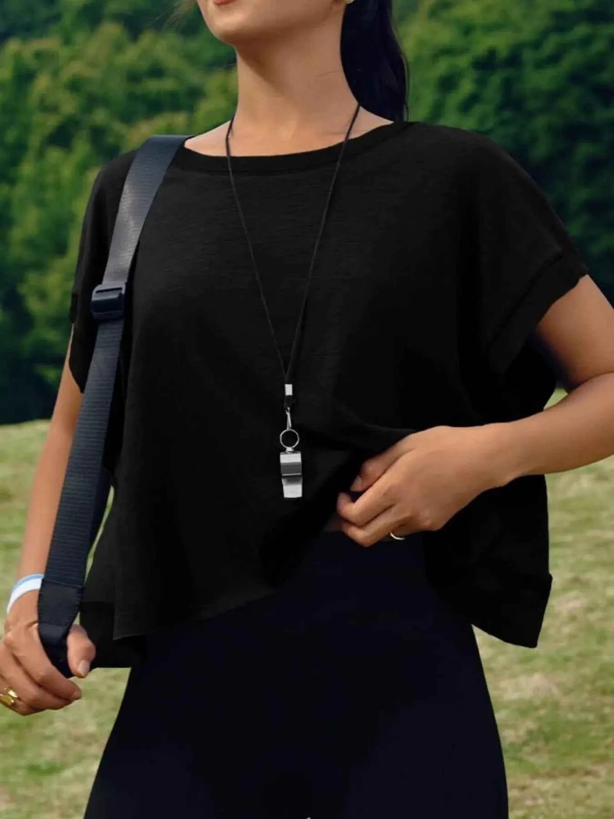 Stylish Cutout Back Short Sleeve T-Shirt for Effortless Chic