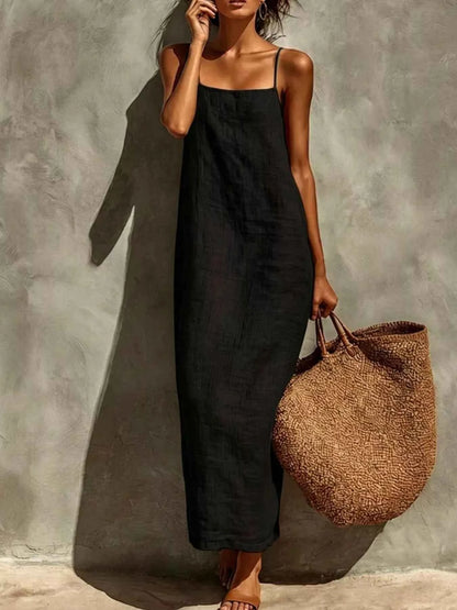 Elevate Your Wardrobe with Our Sleeveless Linen Maxi Dress