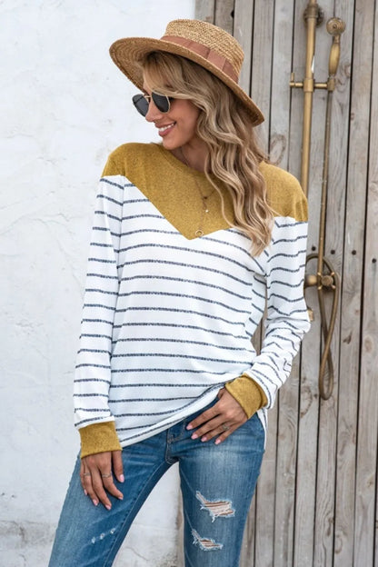 Striped Long Sleeve T-Shirt long sleeve detail