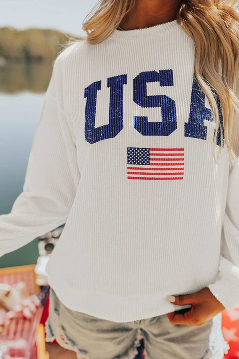 US Flag Sweatshirt US flag design