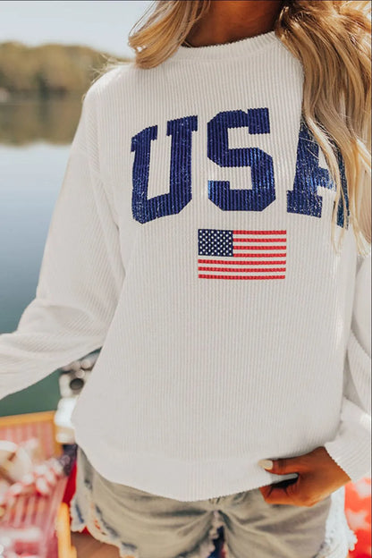 US Flag Sweatshirt US flag design