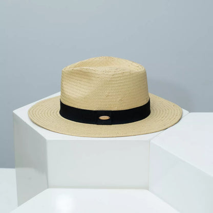 Stylish Straw Boater Hat straw design