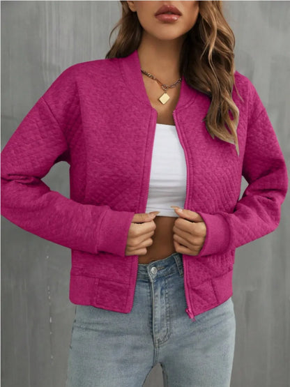 Zip Up Long Sleeve Jacket long sleeve design
