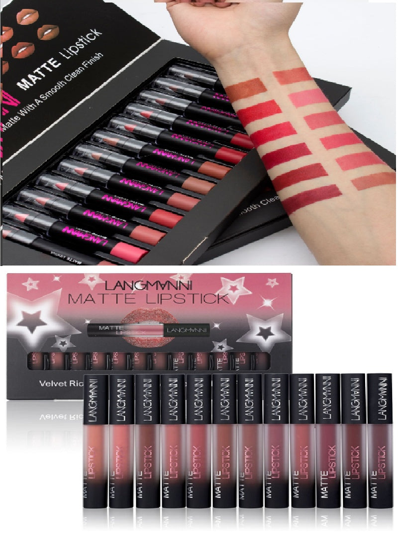 Matte lipstick set multiple lip colors