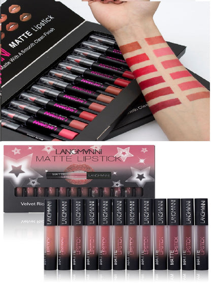 Matte lipstick set multiple lip colors