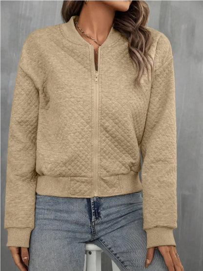 Zip Up Long Sleeve Jacket long sleeve design