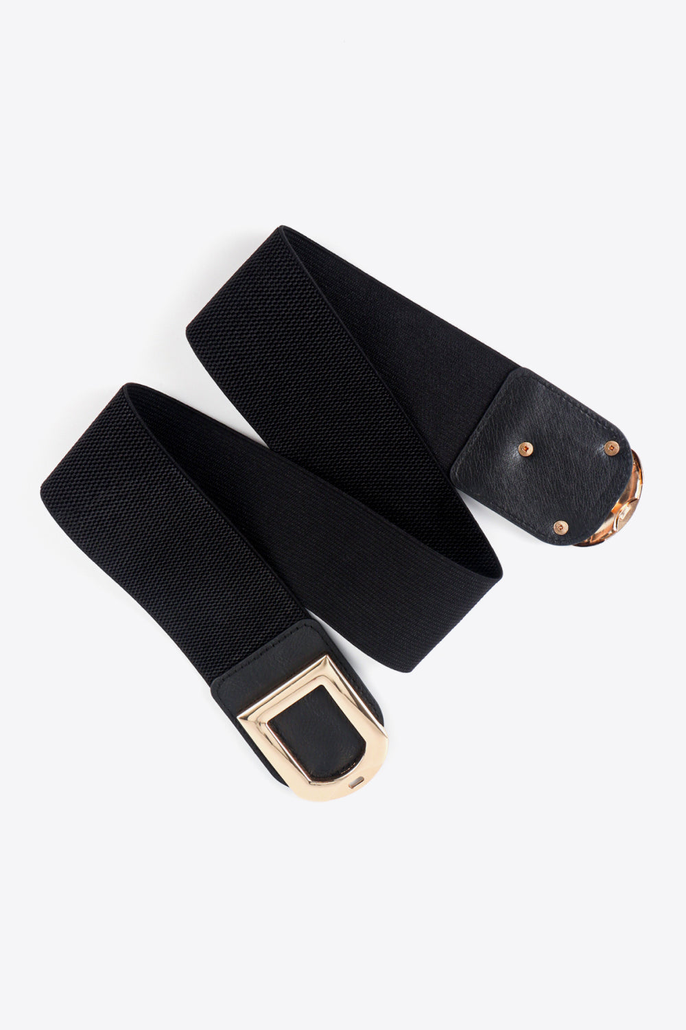 Double D Buckle PU Belt double buckle detail